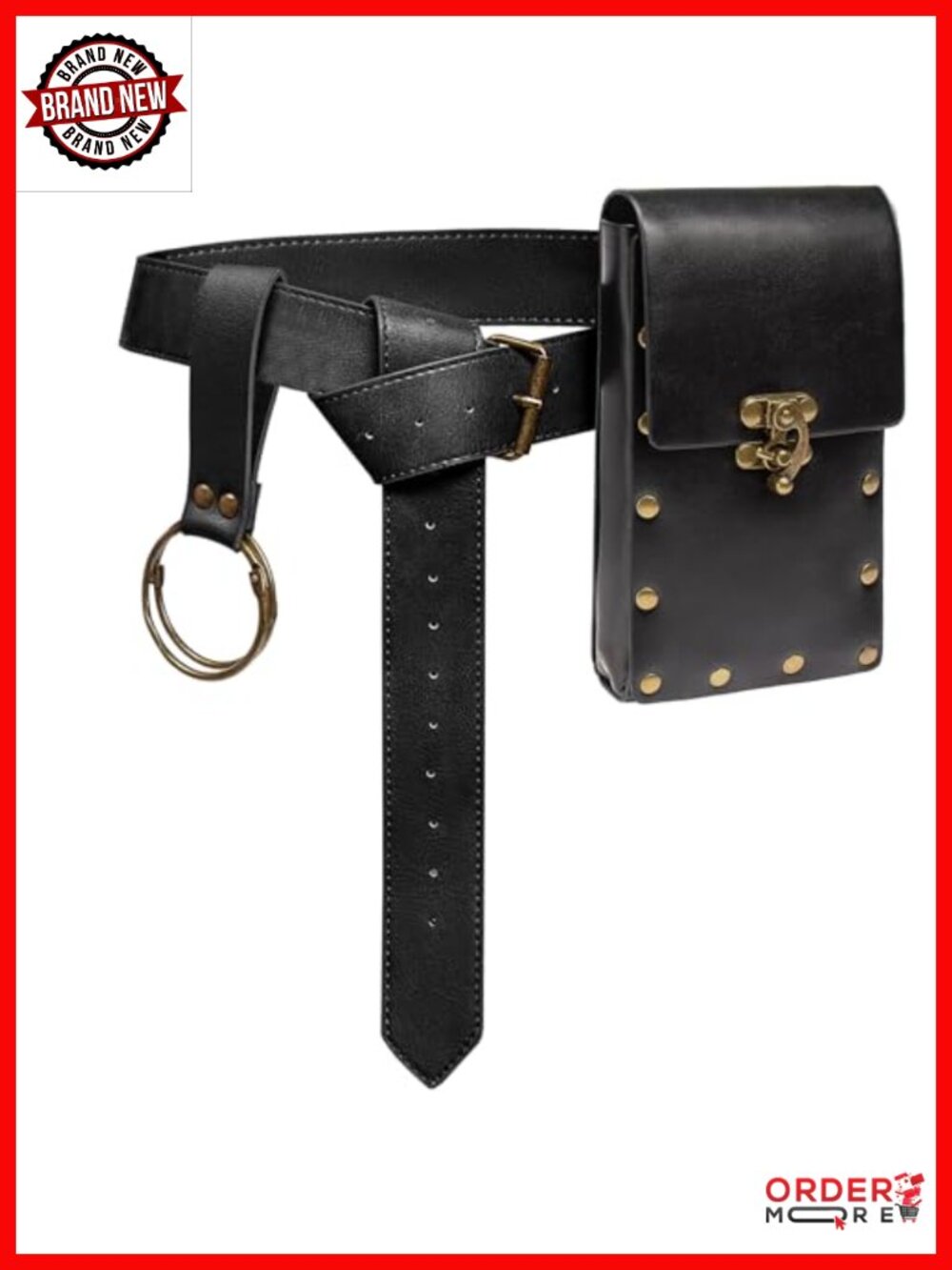 Steampunk Leather Belt Pouch Waist Bag Medieval Renaissance Cosplay Cellphone
